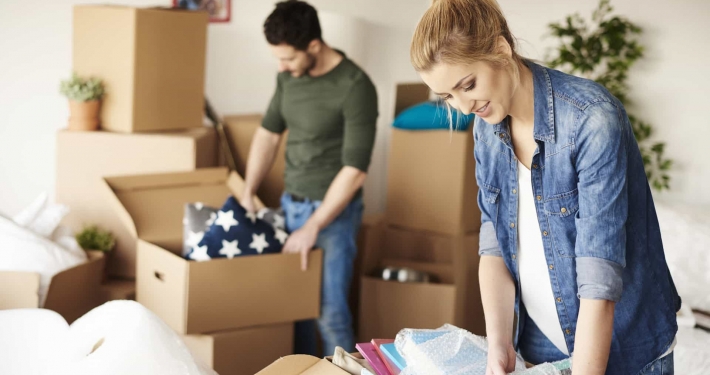 packing belongings for storage before renovation